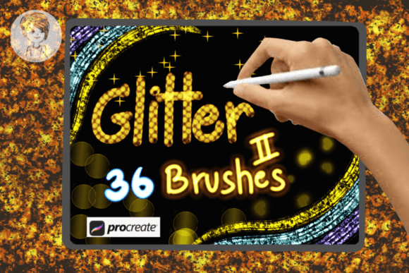 Download Glitter Brush Set 2 for Procreate - Brush set Collection