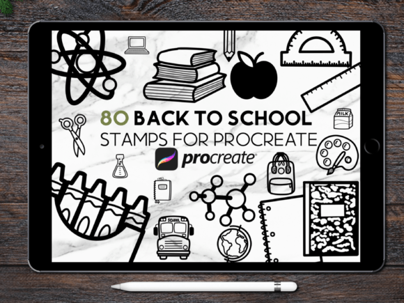 Download Back to School Procreate Stamp Brush Set - Brush set Collection
