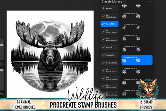 Download Wildlife Procreate Brush Set - Brush set Collection