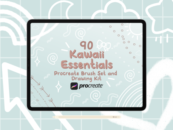 Download Kawaii Essentials Procreate Brush Set - Brush set Collection