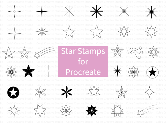 Download Procreate Star Stamp Brush Set - Brush set Collection