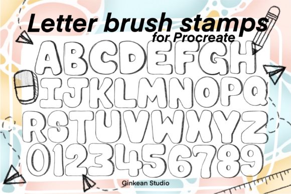 Download Procreate Brushes, Uppercase Brush Set - Brush set Collection