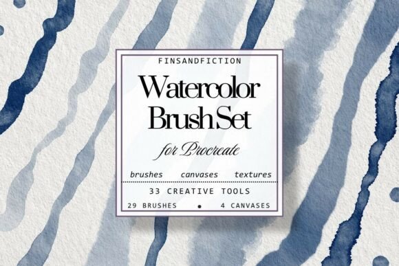Download Wet Watercolor Procreate Brush Set - Brush set Collection