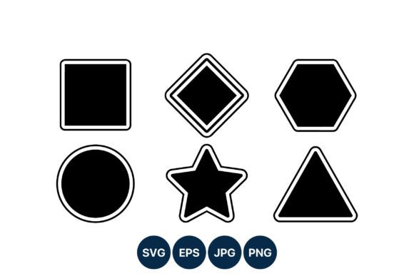Download Geometric Shapes Vector Art Black and - Geometric shapes Collection
