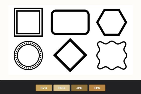 Download Black Geometric Shapes Set - Geometric shapes Collection