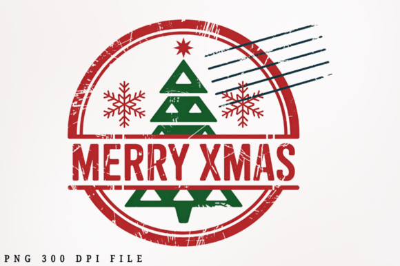 Download Vintage Christmas Stamps Merry Xmas PNG - Vintage Collection