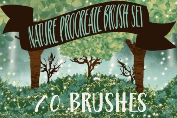 Download Nature Procreate Brush Set | 70 Brushes - Brush set Collection
