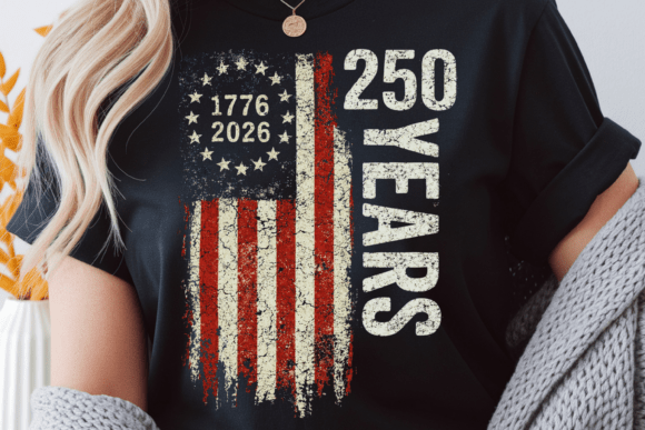 Download 250 Years America Vintage Flag Design - Vintage Collection