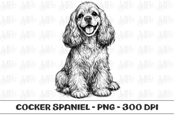 Download Cocker Spaniel Dog Sketch PNG - Premium Resources