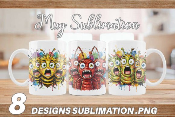 Download Gritty Comic Summer Insect Mug Wrap - Gritty Collection