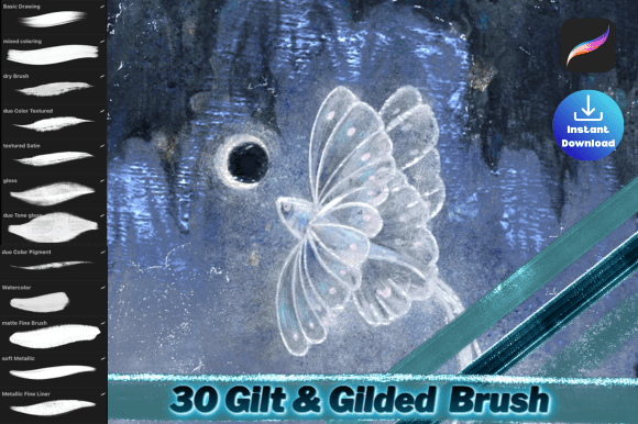 Download Procreate Gilt &amp; Gilded Brush Set - Brush set Collection