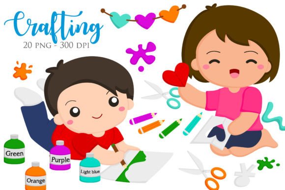 Download Crafting Creativity Vector Illustration - Premium Resources
