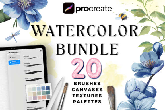 Download Watercolor Procreate Brush Set - Brush set Collection