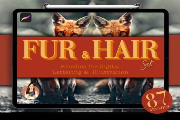Download 87 Fur &amp; Hair Procreate Brush Set - Brush set Collection